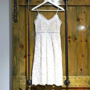 ALTAR'D STATE CREAM LACE BABYDOLL DRESS  BOHOCHIC GYPSY FESTIVAL DAINTY ROMANTIC